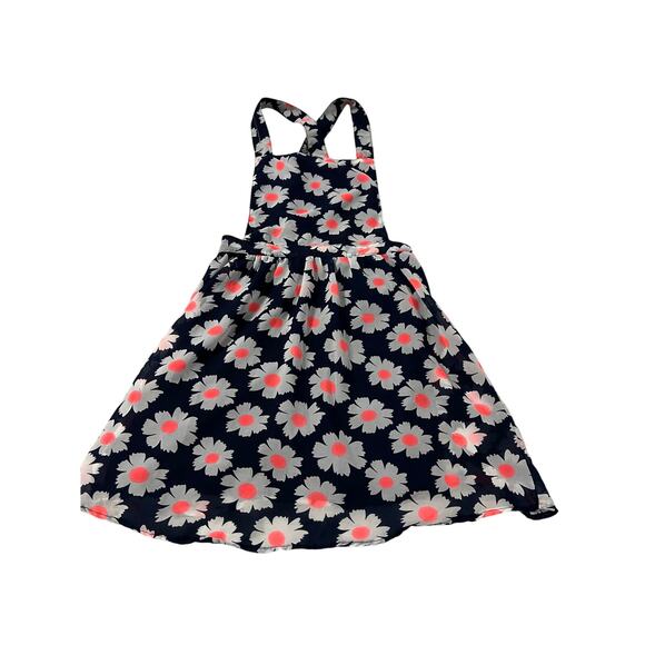 Rue 21 Bib Jumper Dress Large Blue White Daisies Y2K - Picture 4 of 9